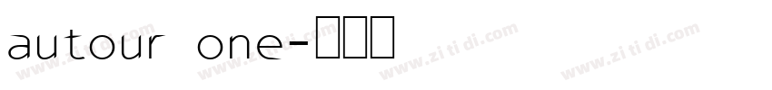 autour one字体转换